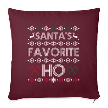 Santa's favorite ho - Housse de coussin décorative 45 x 45 cm - bordeaux - Devant