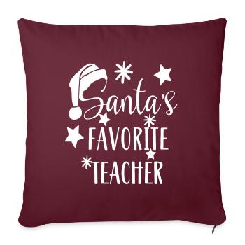 Le favori du Père Noël - Housse de coussin décorative 45 x 45 cm - bordeaux - Devant