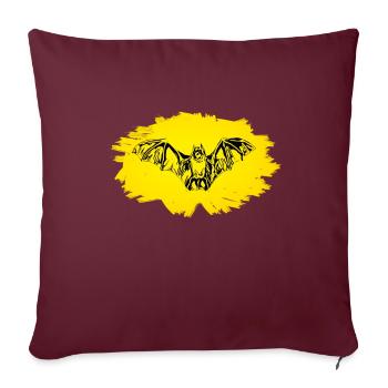 Fledermaus - Sofakissenbezug 45 x 45 cm - Burgunderrot - Vorne