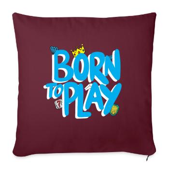 Born to Play Jeux Outfit - Housse de coussin décorative 45 x 45 cm - bordeaux - Devant