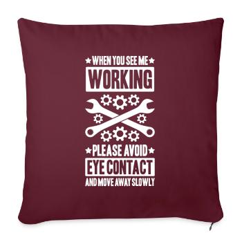Mécanicien Mécanicien Mécanicien - Housse de coussin décorative 45 x 45 cm - bordeaux - Devant