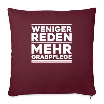 Friedhofsgärtner Friedhof Cemetery Gardener - Sofakissenbezug 45 x 45 cm - Burgunderrot - Vorne