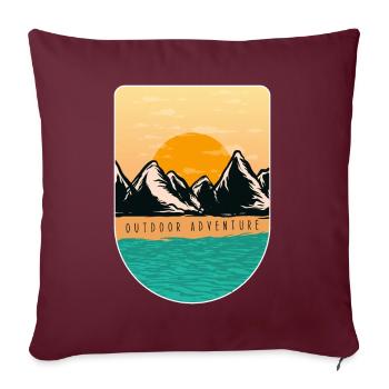 Tenue de plein air - Housse de coussin décorative 45 x 45 cm - bordeaux - Devant