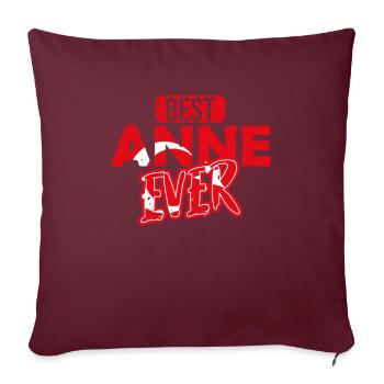 Beste Anne aller Zeiten Türkische Mutter - Sofakissenbezug 45 x 45 cm - Burgunderrot - Vorne