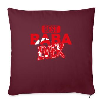 Bester Baba aller Zeiten Türkischer Vater - Sofakissenbezug 45 x 45 cm - Burgunderrot - Vorne
