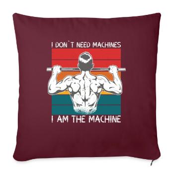 Je suis une machine à cathéniser - Housse de coussin décorative 45 x 45 cm - bordeaux - Devant