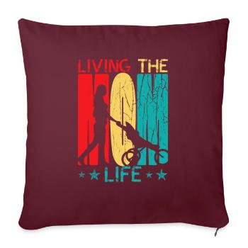 Maman cool dit drôle - Housse de coussin décorative 45 x 45 cm - bordeaux - Devant