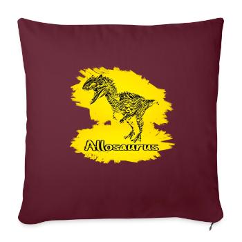Dinosaure Allosaurus - Housse de coussin décorative 45 x 45 cm - bordeaux - Devant