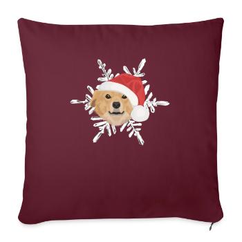 Nova Scotia Retriever Frohe Weihnachten - Sofakissenbezug 45 x 45 cm - Burgunderrot - Vorne