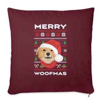 Nova Scotia Retriever Frohe Weihnachten - Sofakissenbezug 45 x 45 cm - Burgunderrot - Vorne