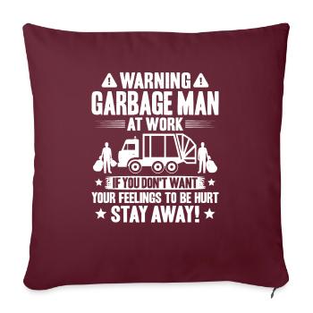 Spécialiste du recyclage et de la gestion des déchets - Housse de coussin décorative 45 x 45 cm - bordeaux - Devant