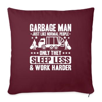 Spécialiste du recyclage et de la gestion des déchets - Housse de coussin décorative 45 x 45 cm - bordeaux - Devant