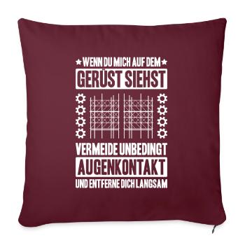 Gerüstbauer Gerüstbau Gerüstmonteur Scaffolder - Sofakissenbezug 45 x 45 cm - Burgunderrot - Vorne