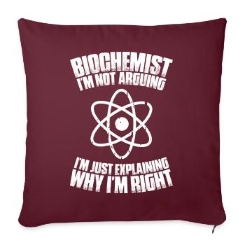 Biochemiker Biochimie Biochimie Biochimiste - Housse de coussin décorative 45 x 45 cm - bordeaux - Devant