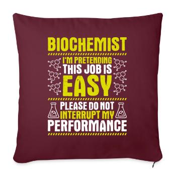 Biochemiker Biochimie Biochimie Biochimiste - Housse de coussin décorative 45 x 45 cm - bordeaux - Devant