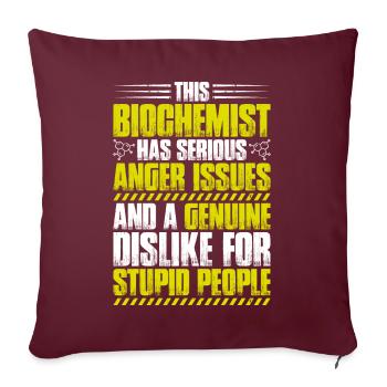 Biochemiker Biochimie Biochimie Biochimiste - Housse de coussin décorative 45 x 45 cm - bordeaux - Devant
