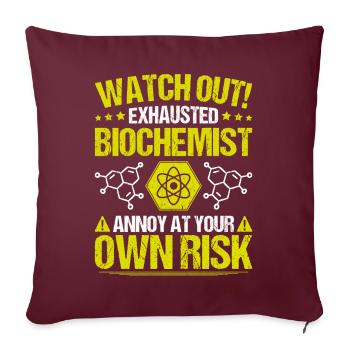 Biochemiker Biochimie Biochimie Biochimiste - Housse de coussin décorative 45 x 45 cm - bordeaux - Devant