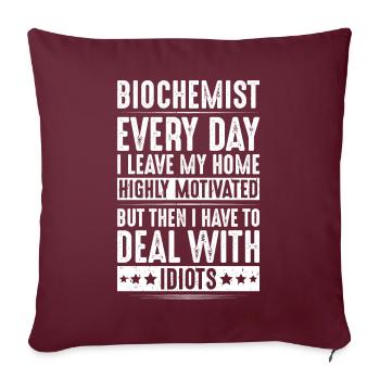 Biochemiker Biochimie Biochimie Biochimiste - Housse de coussin décorative 45 x 45 cm - bordeaux - Devant