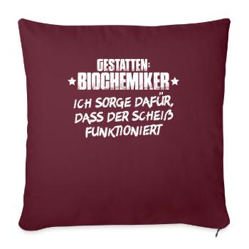 Biochemiker Biochimie Biochimie Biochimiste - Housse de coussin décorative 45 x 45 cm - bordeaux - Devant