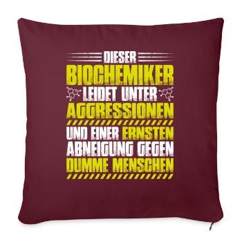 Biochemiker Biochimie Biochimie Biochimiste - Housse de coussin décorative 45 x 45 cm - bordeaux - Devant