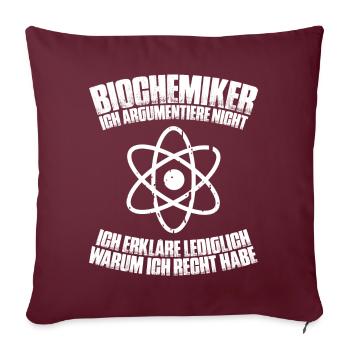 Biochemiker Biochimie Biochimie Biochimiste - Housse de coussin décorative 45 x 45 cm - bordeaux - Devant
