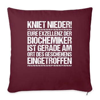 Biochemiker Biochimie Biochimie Biochimiste - Housse de coussin décorative 45 x 45 cm - bordeaux - Devant