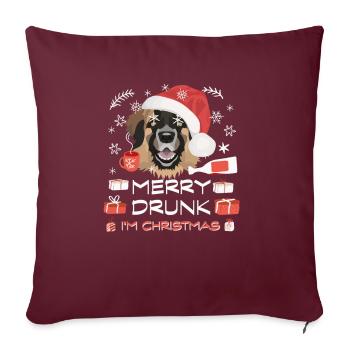 Marché de Noël de Leonberg - Housse de coussin décorative 45 x 45 cm - bordeaux - Devant