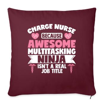 Infirmière de service Médecine infirmière - Housse de coussin décorative 45 x 45 cm - bordeaux - Devant