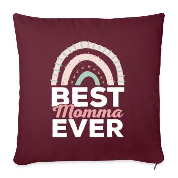 Beste Mama aller Zeiten Mama Mutter Regenbogen Mut - Sofakissenbezug 45 x 45 cm - Burgunderrot - Vorne