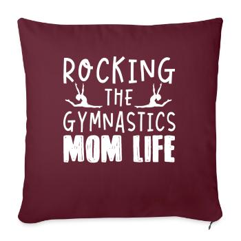 Gymnastes Maman berçant la gymnastique Mère Muttert - Housse de coussin décorative 45 x 45 cm - bordeaux - Devant