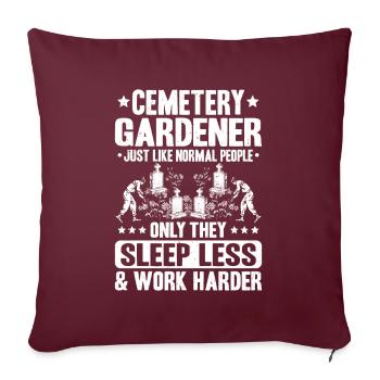 Friedhofsgärtner Friedhof Cemetery Gardener - Sofakissenbezug 45 x 45 cm - Burgunderrot - Vorne