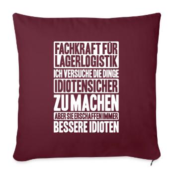 Fachkraft für Lagerlogistik Warehouse Worker Lager - Sofakissenbezug 45 x 45 cm - Burgunderrot - Vorne