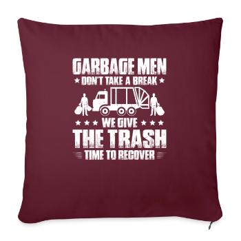 Spécialiste du recyclage et de la gestion des déchets - Housse de coussin décorative 45 x 45 cm - bordeaux - Devant