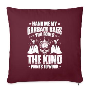 Spécialiste du recyclage et de la gestion des déchets - Housse de coussin décorative 45 x 45 cm - bordeaux - Devant