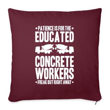 Betonbauer Stahlbetonbauer Ouvrier du béton - Housse de coussin décorative 45 x 45 cm - bordeaux - Devant