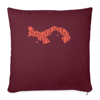 Panama Carte République Caraïbes Amérique du Sud Cadeau - Housse de coussin décorative 45 x 45 cm - bordeaux - Devant