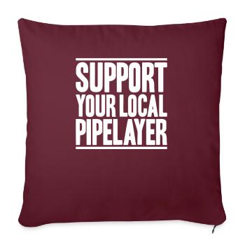 Constructeur de pipelines Construction de pipelines Pipelayer - Housse de coussin décorative 45 x 45 cm - bordeaux - Devant