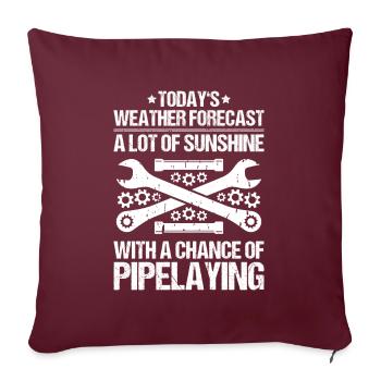 Constructeur de pipelines Construction de pipelines Pipelayer - Housse de coussin décorative 45 x 45 cm - bordeaux - Devant