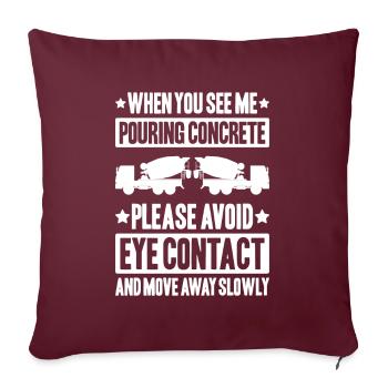 Betonbauer Stahlbetonbauer Ouvrier du béton - Housse de coussin décorative 45 x 45 cm - bordeaux - Devant
