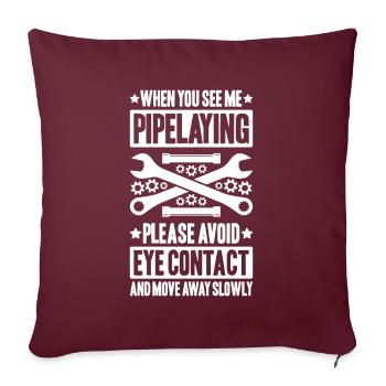 Constructeur de pipelines Construction de pipelines Pipelayer - Housse de coussin décorative 45 x 45 cm - bordeaux - Devant