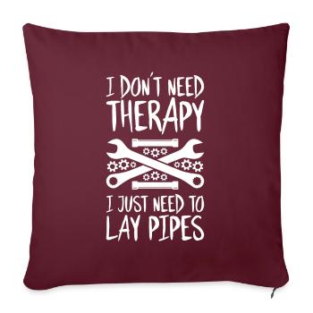 Constructeur de pipelines Construction de pipelines Pipelayer - Housse de coussin décorative 45 x 45 cm - bordeaux - Devant