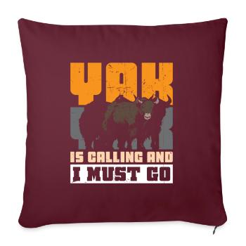 Yak Is Calling And I Must Go - Sofakissenbezug 45 x 45 cm - Burgunderrot - Vorne