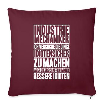 Industriemechaniker Industrial Mechanic - Sofakissenbezug 45 x 45 cm - Burgunderrot - Vorne