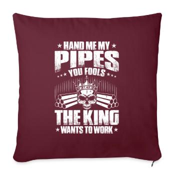 Constructeur de pipelines Construction de pipelines Pipelayer - Housse de coussin décorative 45 x 45 cm - bordeaux - Devant