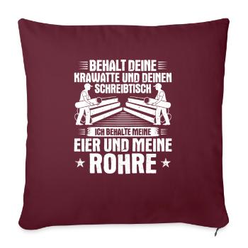 Constructeur de pipelines Construction de pipelines Pipelayer - Housse de coussin décorative 45 x 45 cm - bordeaux - Devant