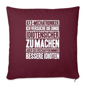 KFZ-Mechatroniker Car Mechanic Auto Mechanic - Sofakissenbezug 45 x 45 cm - Burgunderrot - Vorne