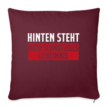 À l’arrière, c’est mon sale secret - Housse de coussin décorative 45 x 45 cm - bordeaux - Devant
