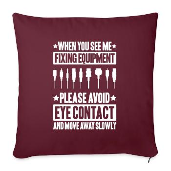 Veranstaltungstechniker Technicien événementiel - Housse de coussin décorative 45 x 45 cm - bordeaux - Devant