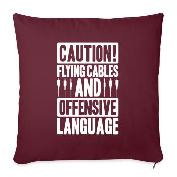 Veranstaltungstechniker Technicien événementiel - Housse de coussin décorative 45 x 45 cm - bordeaux - Devant