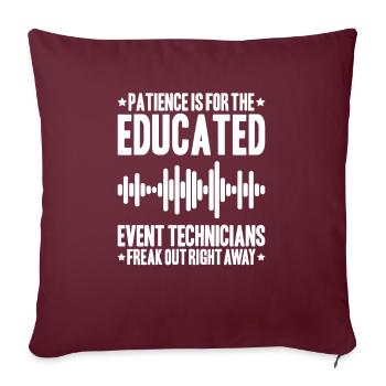 Veranstaltungstechniker Technicien événementiel - Housse de coussin décorative 45 x 45 cm - bordeaux - Devant